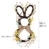 Bunny Wreath Large With Bow Spring Home Decor Easter Wreaths For Front Door For Balcony School Office Outdoor Garden Yard Patio
