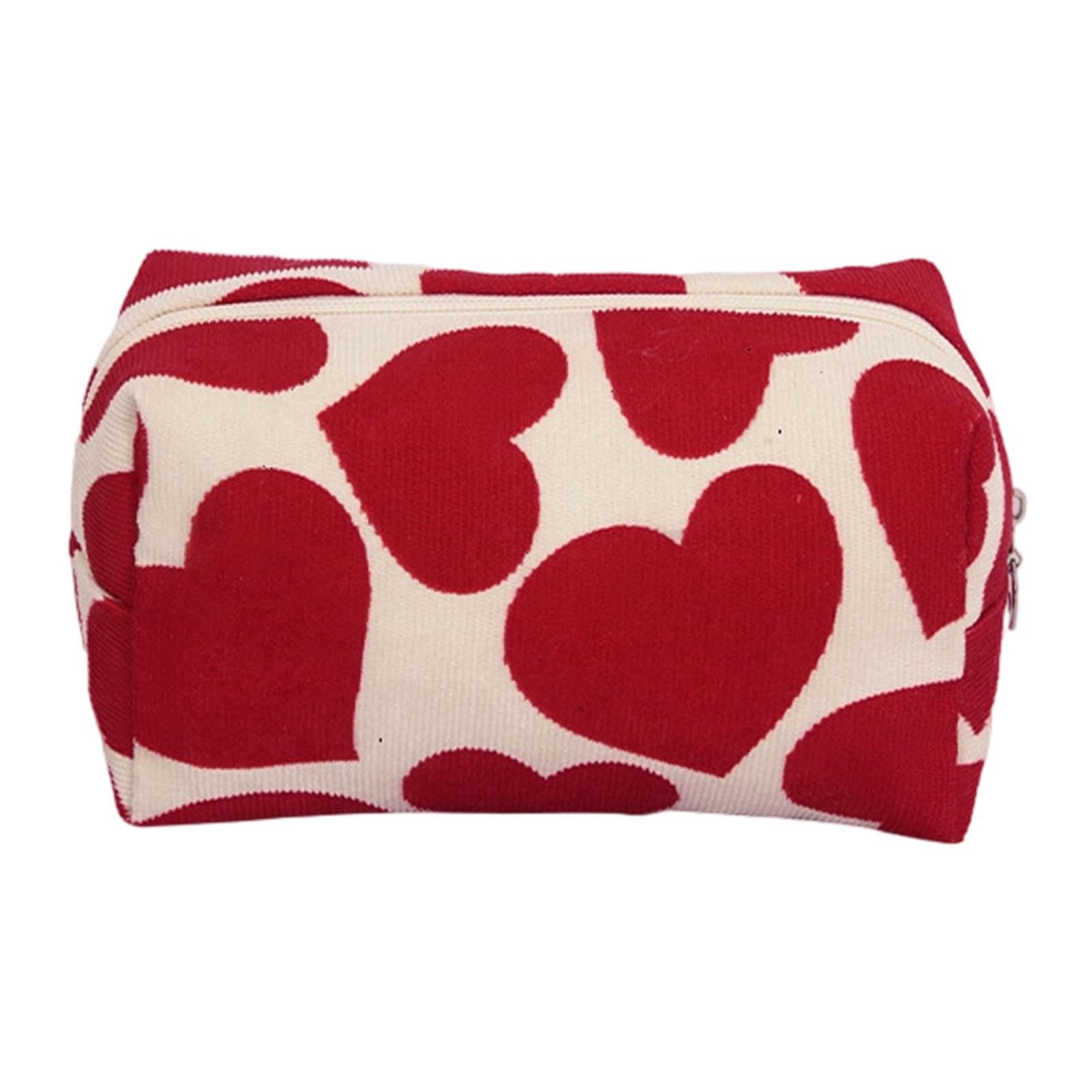 

Heart Shaped Makeup Bag Large Capacity Cosmetic Bag Drawstring Storage Bag Wash Bag Lovely Travel Toiletry Bag 1