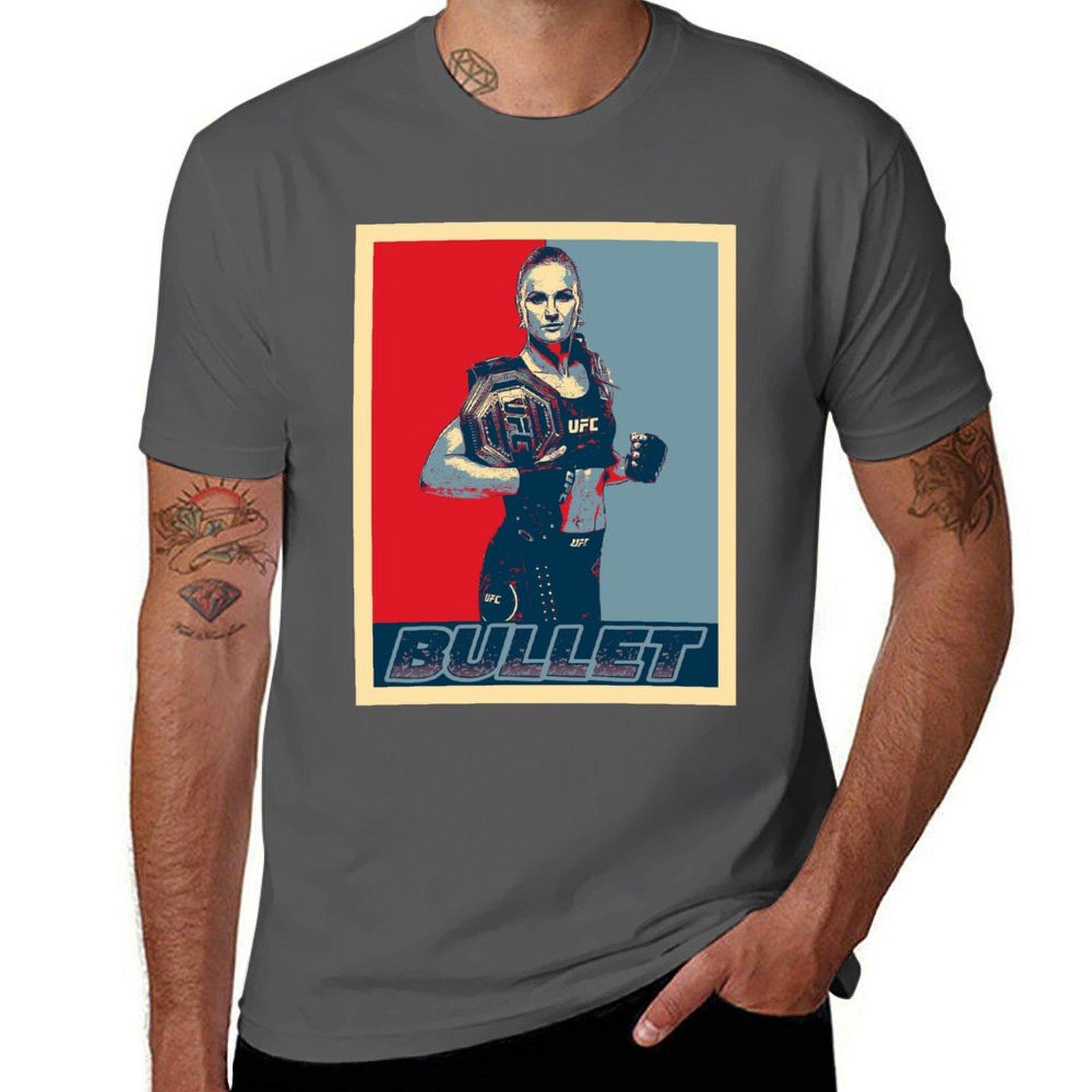 

Valentina Shevchenko bullet T-Shirt vintage summer tops hippie clothes oversized graphic tee mens t shirts 4XL