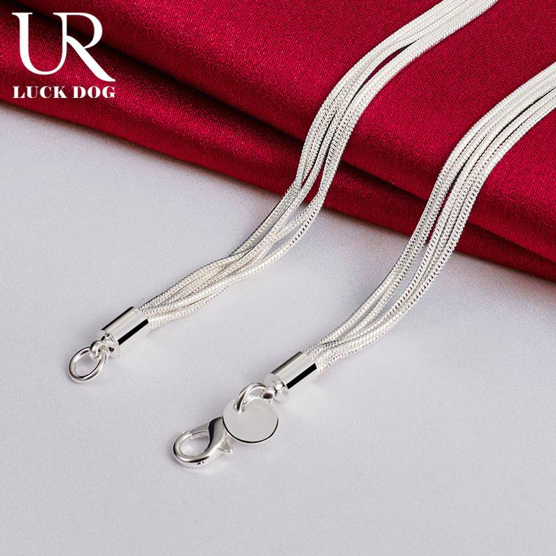 Collier étoile en argent sterling 925 avec chaîne serpent et bijoux de mariage