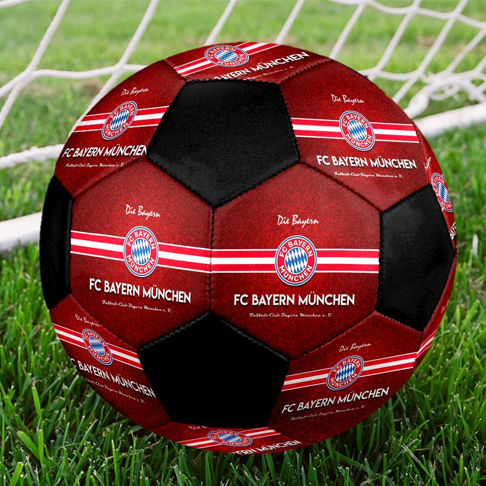 TAGLIA 5 Pallone da Calcio FC Bayern München Colorato Per Tutte le Età Cucito a Macchina PVC Pronto per la Competizione Resistente Alto Rimbalzo