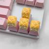 Three-Dimensional Bear Bread Keycaps: Cute Embossed Stickers for Keyboard