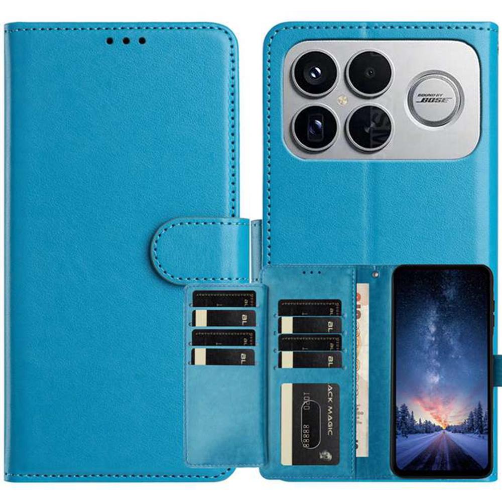 For Xiaomi Redmi K90 5G Wallet Phone Case Stand PU Leather Folio Flip Cover with 8 Card Slot