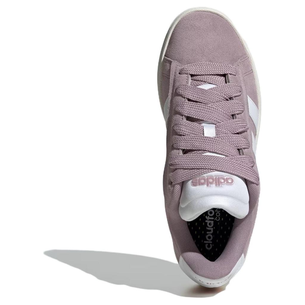 Adidas Grand Court Alpha Comfortable Versatile Non-Slip Durable Low-Top Skate Shoes Women Sneaker Purple Gray IH3848