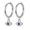 S925 Sterling Silver Zircon Demon Eye Ear Cuffs 