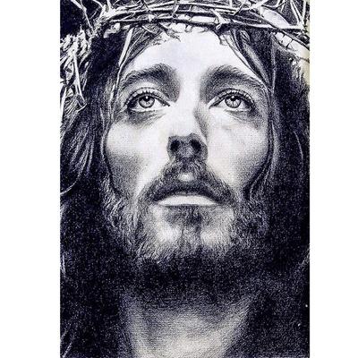 WOWDECOR Kreuzstich-Set zum Selbermachen, Diamantmalerei, 5D-Malerei, Mann, Jesus, christliche Blume, Vollbohrer, DIY-Diamantkunst, Malen nach Zahlen, Ölgemälde-Set,