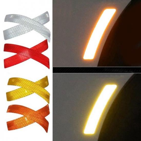 2x Car Bumper Reflective Safety Warning Tape Strip Decal Stickers Accessories