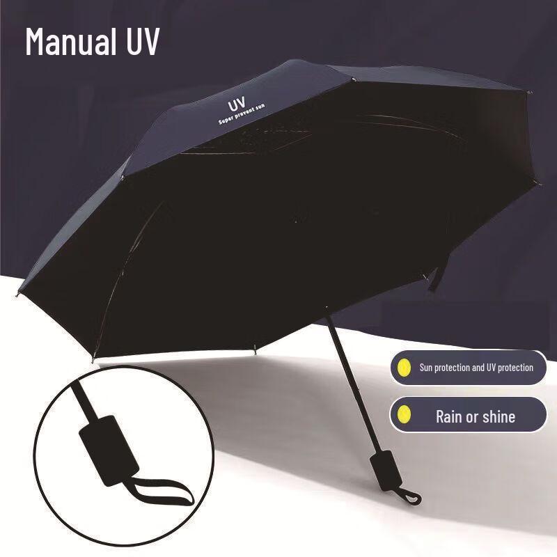 Автоматический складной зонт Qiu Qiao с защитой от УФ-лучей Navy Blue