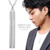 [Shinjuku Gin no Kura] Stick Bar Necklace for Men, Sterling Silver, Simple