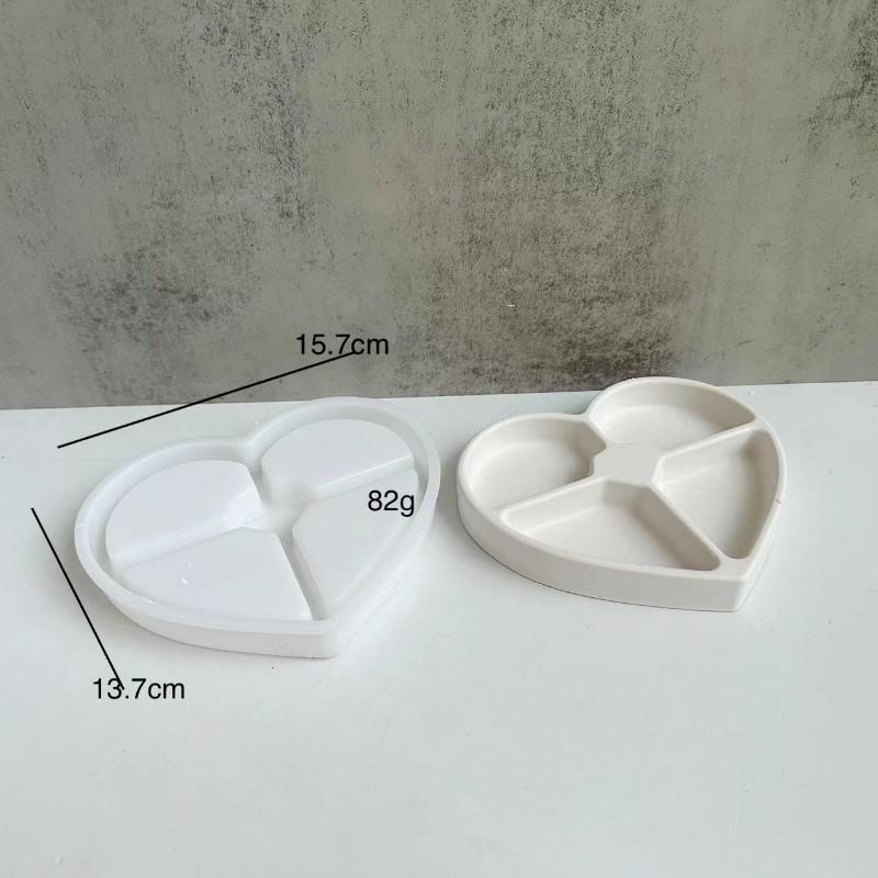 Owl Fish Clover Storage Tray Silicone Mold Heart Plaster Resin Jewelry Storage Plate Gypsum Mould Crystal Drop Glue DIY Decor