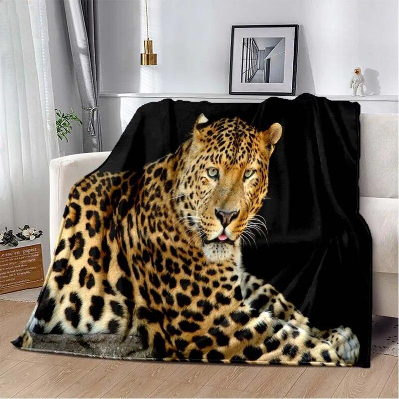 3d Tier Gepard Leopard Cartoon Blanket for Bed Picnic Blanket Sofa Thin Blanket Air Conditioning Blanket Customized Blankets