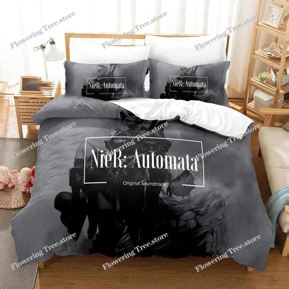 3D Printed NieR Automata Bedding Set Duvet Cover Bedroom Comforter Covers Single Twin King Size Quilt Cover Home Textile