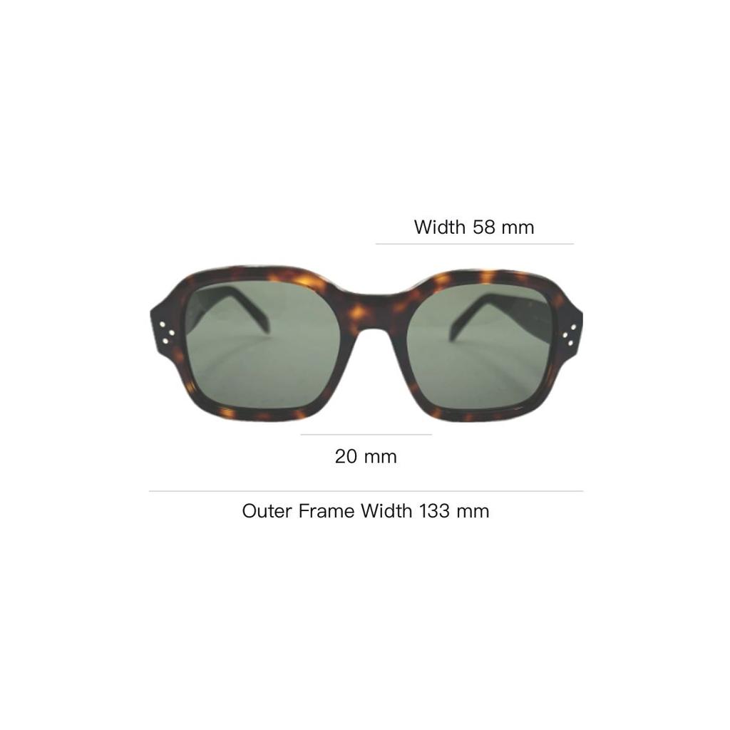 Celine Solid Lens Acetate Irregular Shape Sunglasses Unisex Sunglasses Brown CL40266U52N