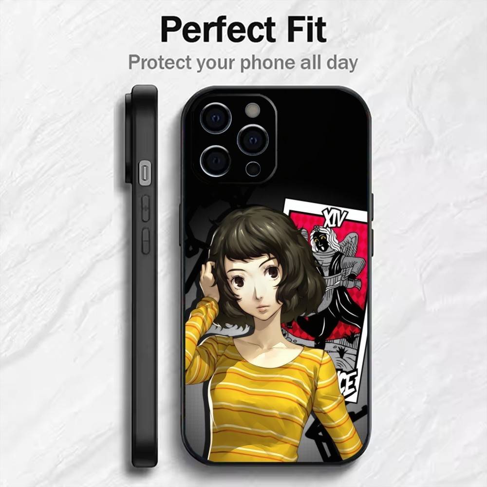 P5-Joker P-Persona-5 R-Ren A-AmamiyaS Phone Case For iPhone17,16,15,14,13,12 Plus,Max Soft Silicone Black Cover iPhone16plus