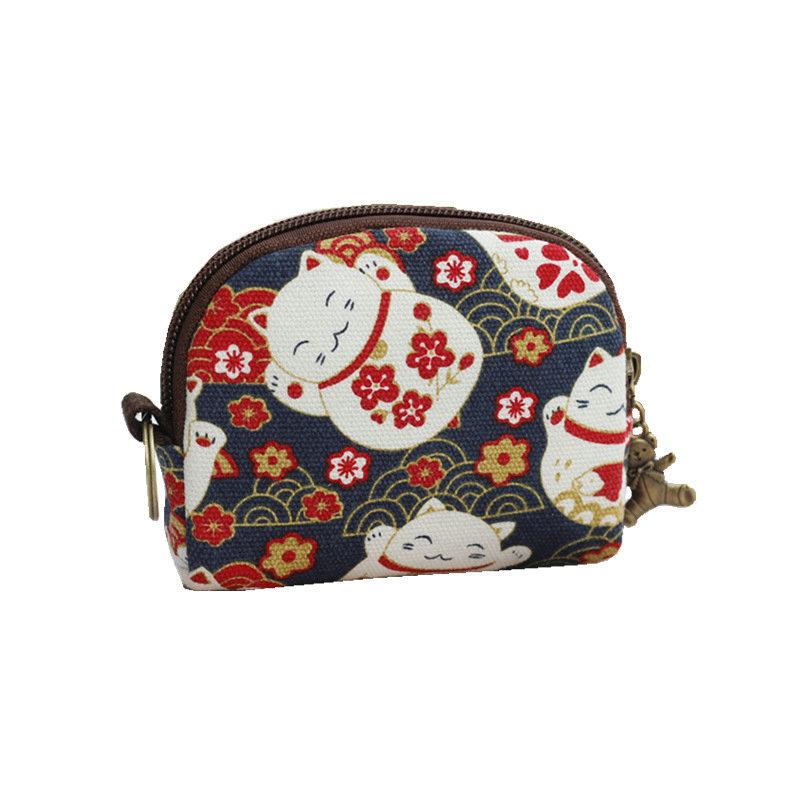 Cartoon Prints Keychain Wallet Small Card Organizer Key Pouch Ladies Money Bag Coin Purse for Girls Boys Clutch Bag