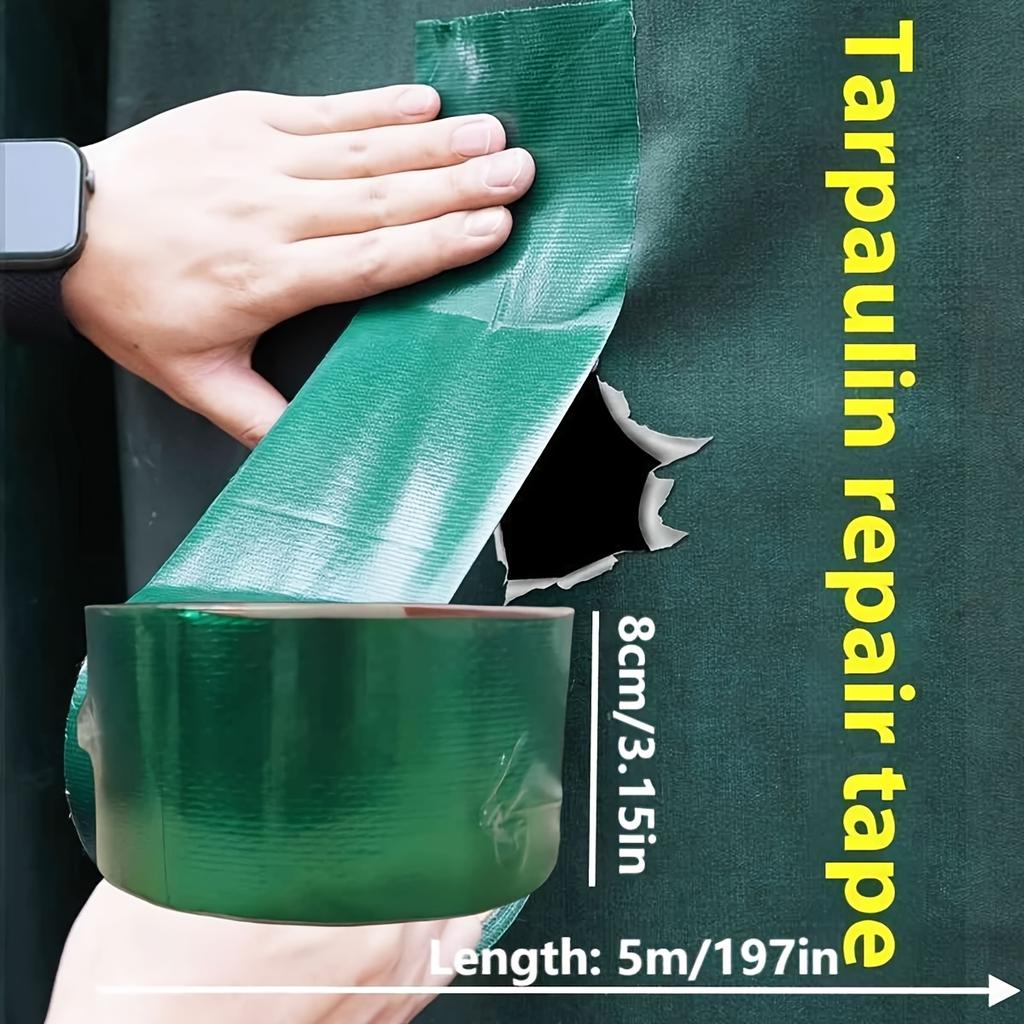 Repair Tape Strong Self-adhesive Truck Tarp for Waterproof Quick Fix Cracks Holes Durable Polyethylene Material Tarpaulin Tapes