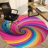 1pc Colorful Swirl Pattern Chair Carpet for Office Non-Slip, Machine Washable Rug for Office, Room - Holiday Decor, Machine Made Yy251016105