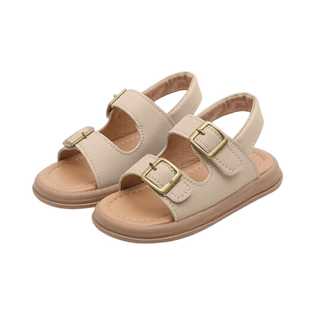 Girls Open Toe Sandals Soft Sole Beach Shoes Adjustable Buckle Straps Non Slip Lightweight Summer Footwear for Toddlers and Kids