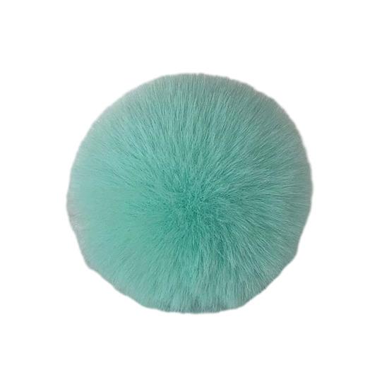 Faux Fur Pom Pom Fluffy Ball with Elastic Loop Cute Plush Ball Bag Charm for Craft Projects Hat Accessories
