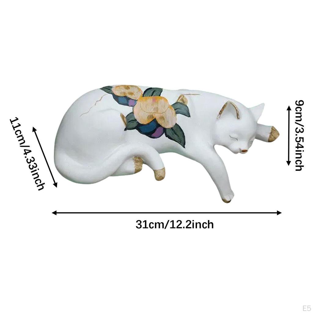 Cat Figurine Character Decoration Resin Crafts Desk Home Bookshelf Cabinet Office Lovely Collectible