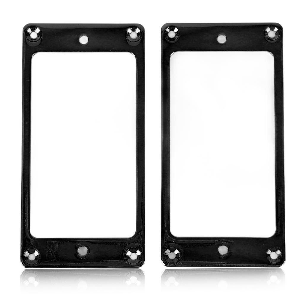 2 Pcs Electric Guitar Pickup Frame Guitar Replacement Metal Humbucker Pickup Mounting Ring for Decoration Black