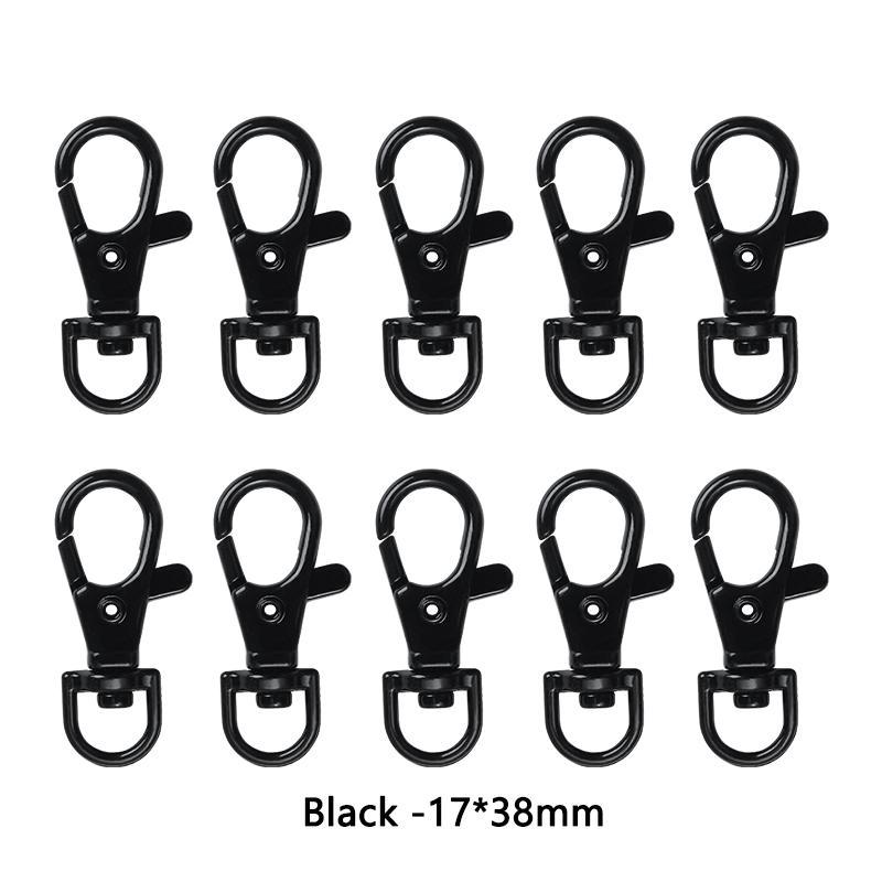 10Pcs/Lot 23/32/36/38mm Lobster Clasp Hooks Keychain 6 Colors DIY Jewelry Making Finding for Necklace Bracelet Chain Supplies
