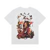24S Cross-border Trendy Brand Travis Scott Joint Album Geometric Graffiti Printing Short-sleeved T-shirt Men's and Women's Half-sleeved Shirt