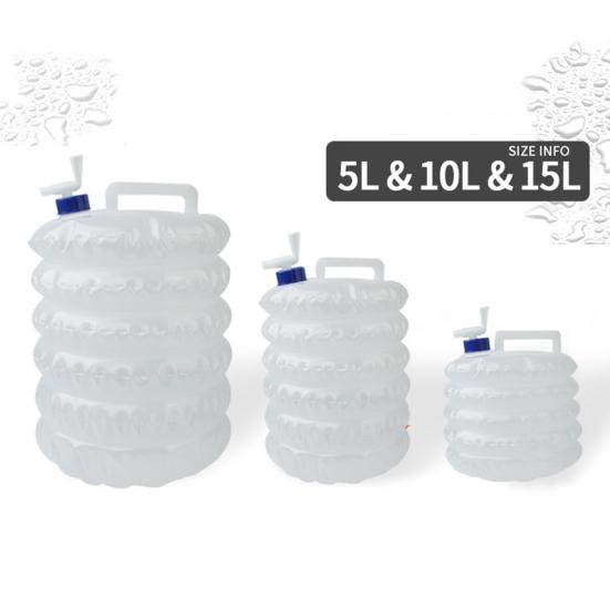 Borsa Secchio Pieghevole per Acqua 5/10/15L Contenitore Bottiglia per Esterno Campeggio Escursionismo