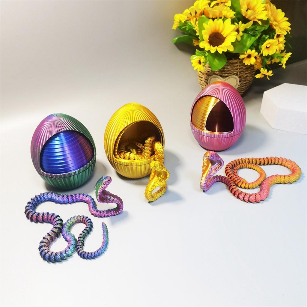 3D Printed Snake Egg Set With Toy Movable Joint Adult And Children's Toys