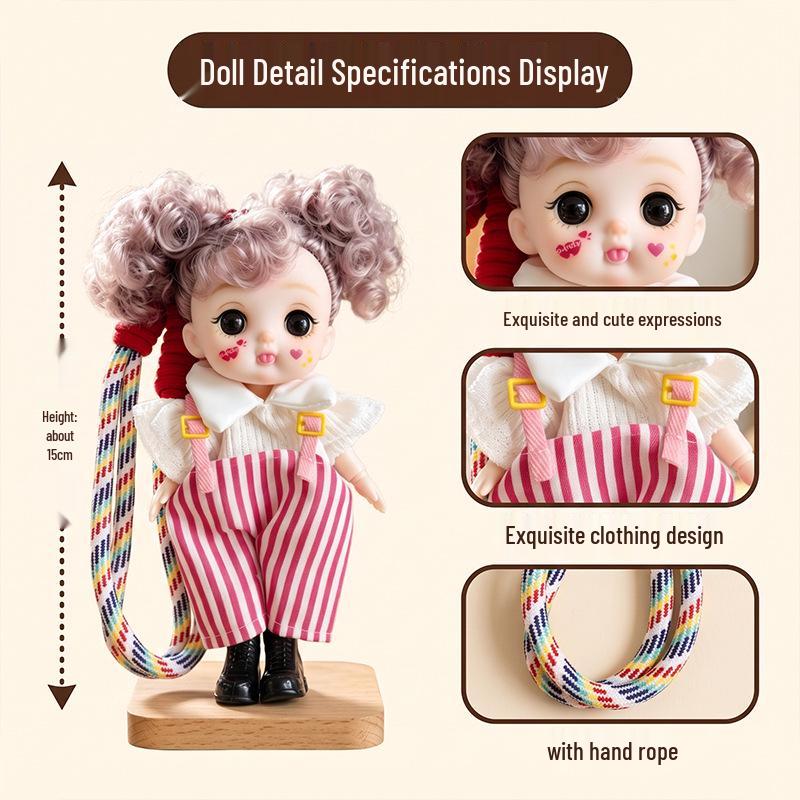 15cm BJD Lolita Doll Mobile Phone Pendant Toy - Trendy Birthday Gift for Girls