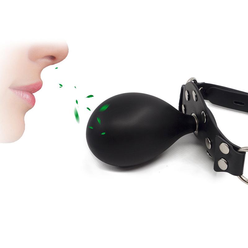 Inflatable Silicone Gag and Bondage Mask Set