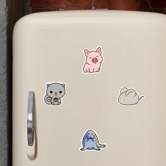 

200 шт., канцелярские наклейки, милые наклейки с животными, водонепроницаемые наклейки для ноутбука, телефона, скейтборда для детей, подростков