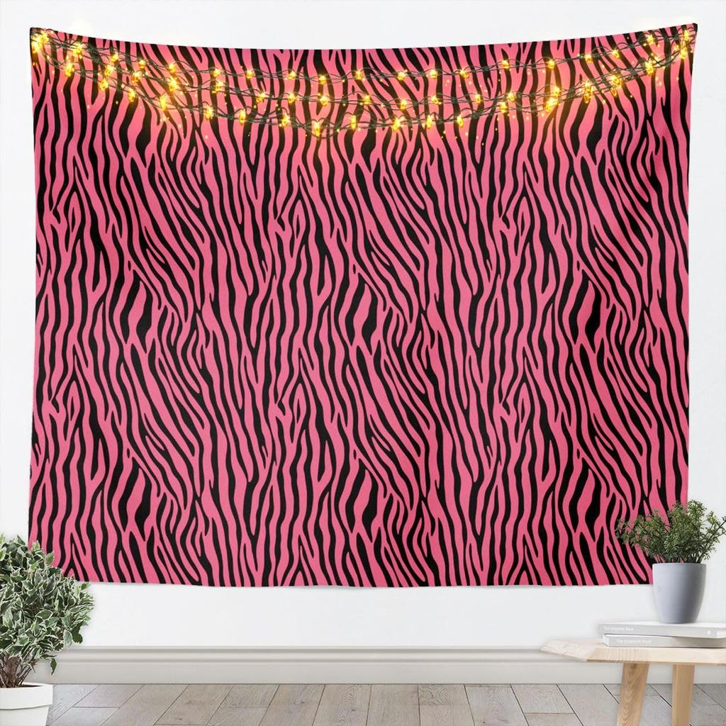 Zebra Stripes Tapestry Wall Hanging Zebra Printed Wall Blanket for Kids Black And White Skin Texture Tapestry Sexy Luxury Zoo