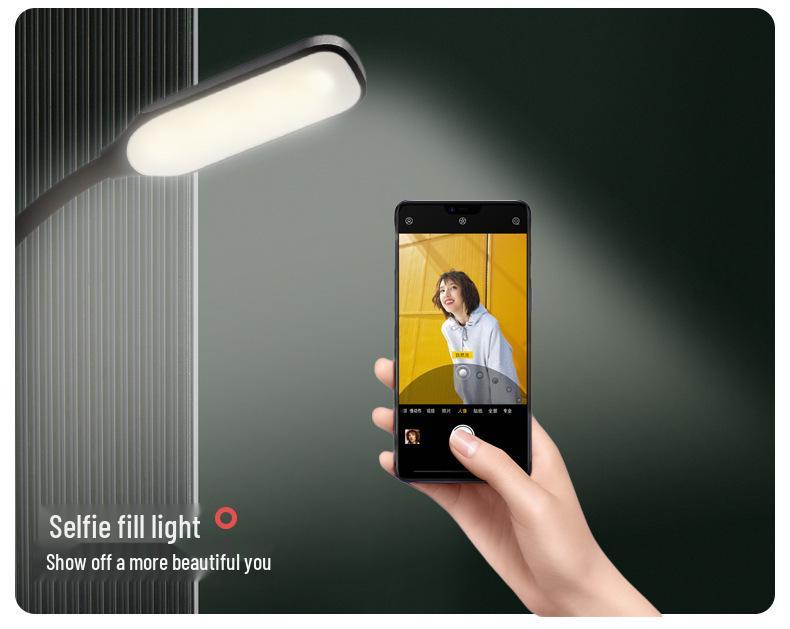 Clip-On LED Desk Reading Light with Eye Protection and Rechargeable Battery