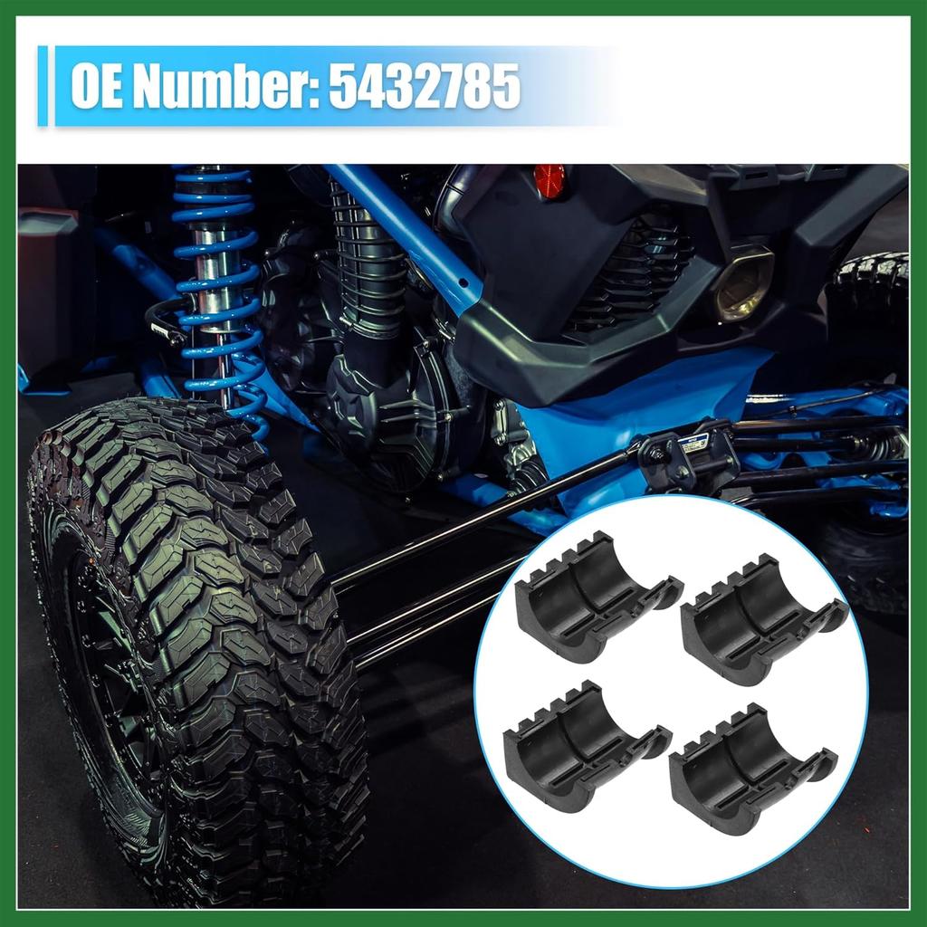 Motoforti 4pcs Rear Stabilizer Sway Bar Bushing 5432785 for Polaris for Ranger 800 4X4 EFI 2010-2011 for Polaris for Ranger 800 6X6 EFI 2010-2012