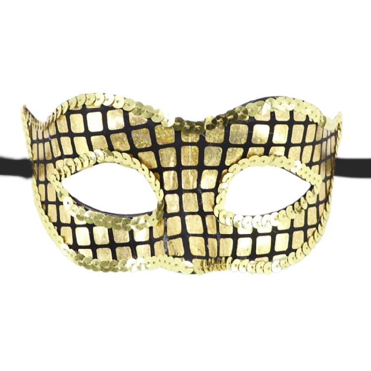 

Masquerades Masks Venetians Party Mask Sequins Lace Mardi Gras Mask with Adjustable Straps Women Men Carnivals Prom Mask жёлтый