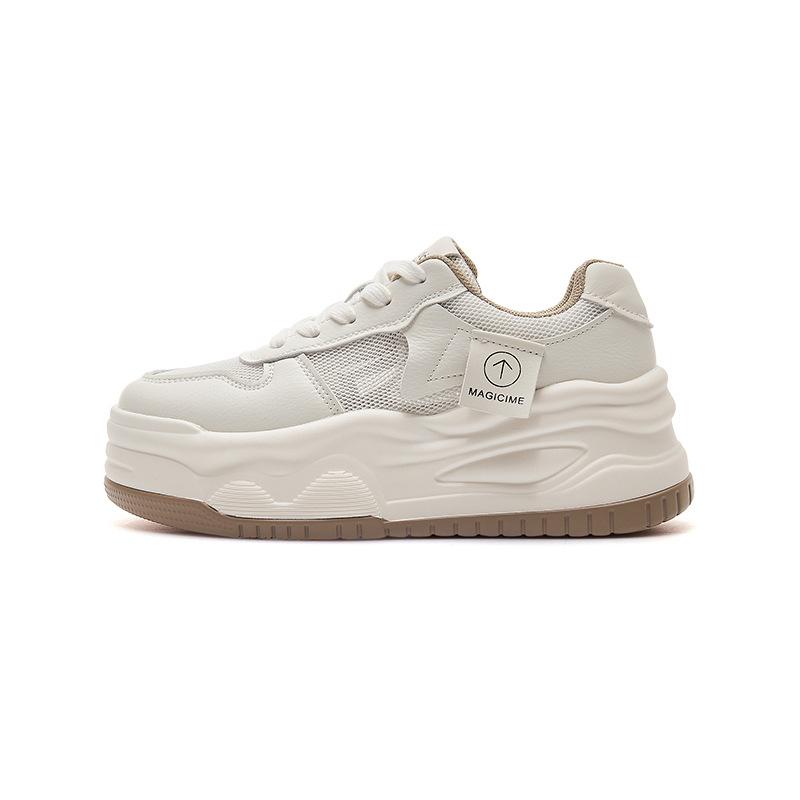 Augustine single net little white shoes women's 2025 new summer thin student muffin platform casual sports board shoes