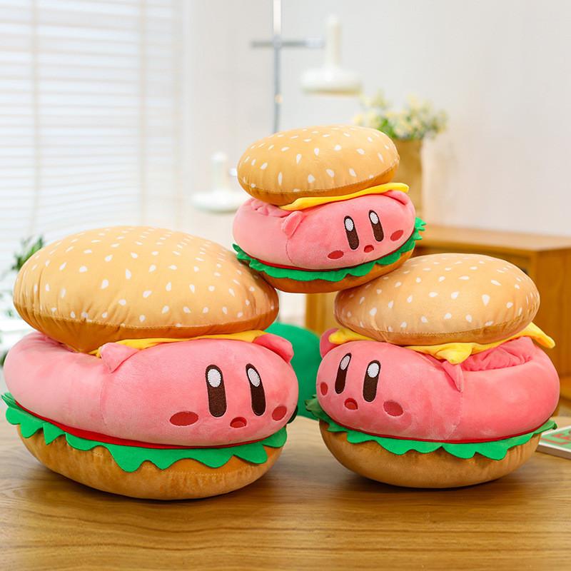 Kirby Hamburger Plush Toy With Pp Cotton Filling For Gift And Lounge Use
