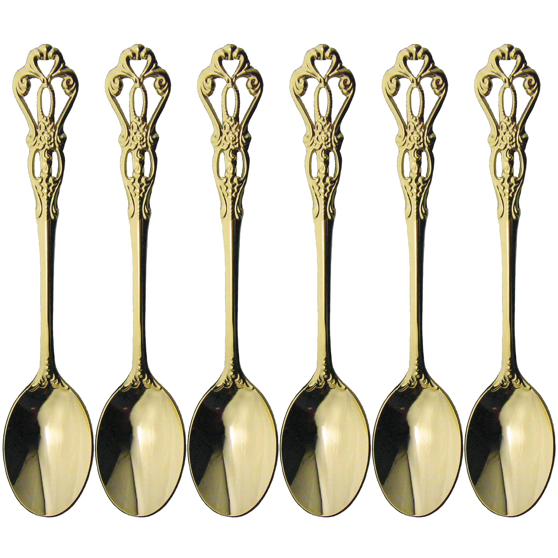 Nagao Laselle Coffee Gold Set of Made in Japan Spoons, 12.8cm, Plated, 6, золотой
