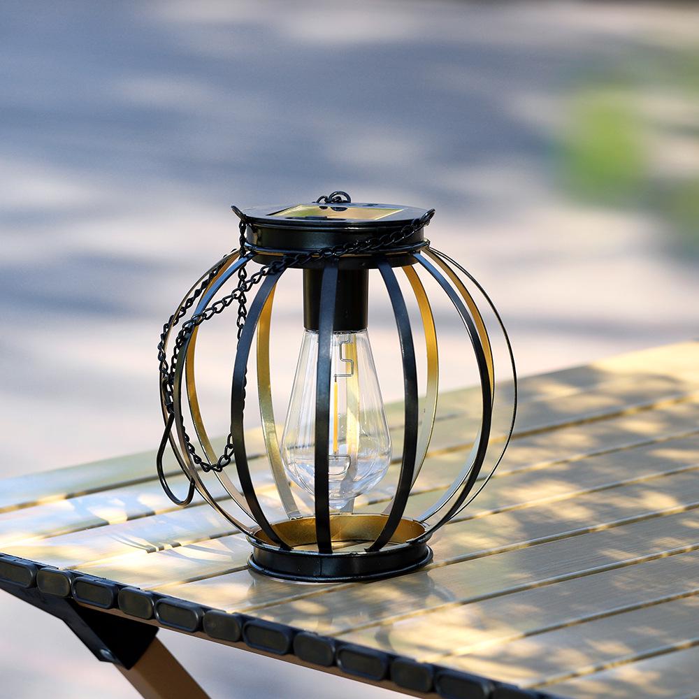Cross-border Solar Lantern: Wrought Iron Garden & Patio Chandelier