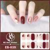 CS Waterproof No-Cure Gel Nail Wraps, Full Cover Spring & Summer Blend & Contrast Color Nail Stickers, Nail Patch Films