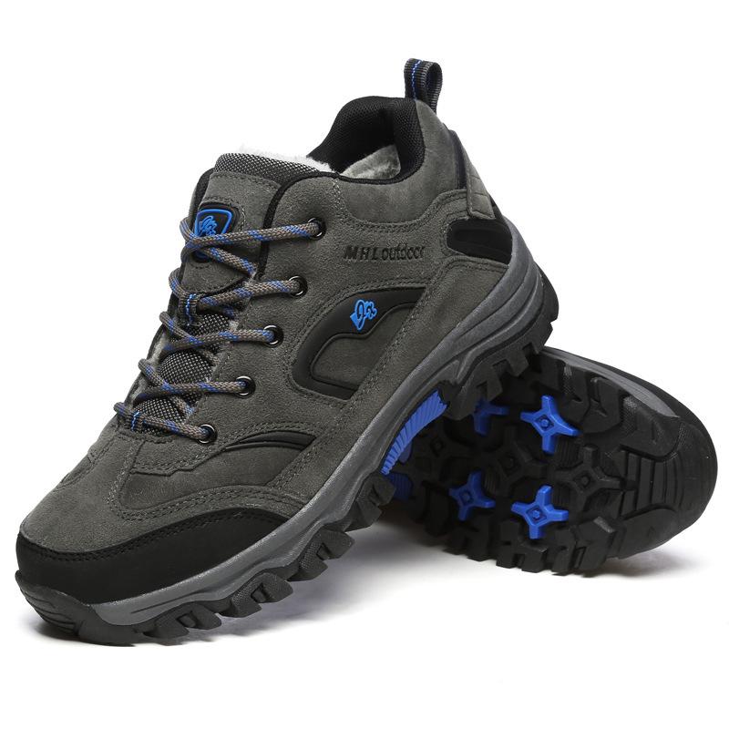 Pánské zimní sametové outdoorové sportovní boty na turistiku 2025 nové lehké protiskluzové a oděruvzdorné turistické pánské cestovní boty