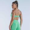 DFYNE Jacquard Cross-Back Tube Top & Hip-Lift Fitness Leggings Yoga Set