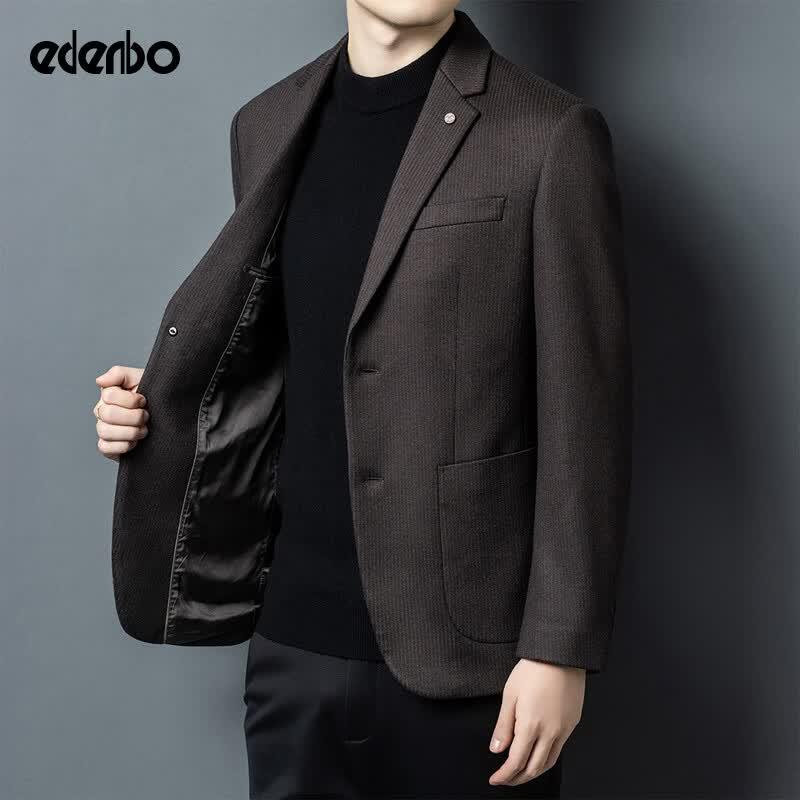 Edenbo Men's Knit Business Casual Suit Jacket