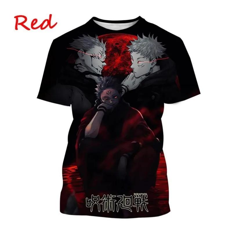 Jujutsu Kaisen Koszulka do druku 3D Moda Anime Okrągły dekolt Krótkie rękawy Codzienne Koszulki Unisex Odzież męska Koszulki Cosplay