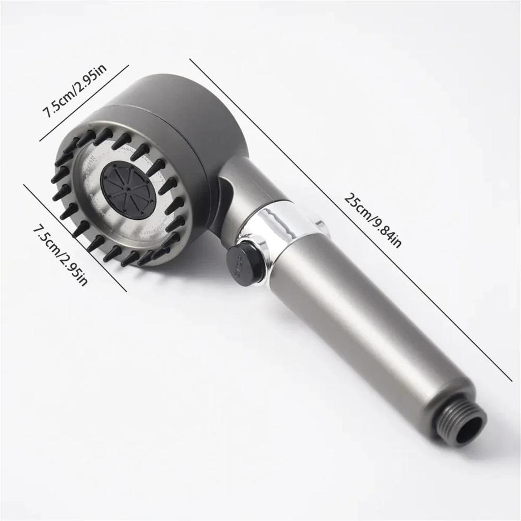 High-pressure Shower Head 3-mode Adjustable Spray with Massage Brush Filter Rain Shower Faucet Bathroom Accessories