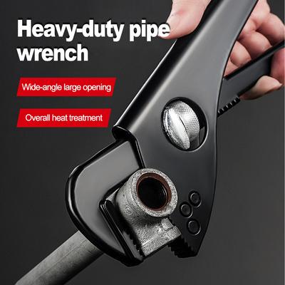 7/10inch Professional Pipe Wrench Plumbers Adjustable Heavy Duty Plumbing Tool Comfortable Grip Handle for Mechanics Home Repair