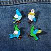 Funny Colorful Peace Dove Enamel Brooches Cute Bird Pigeon Metal Pins For Backpack Bag Jacket Badge