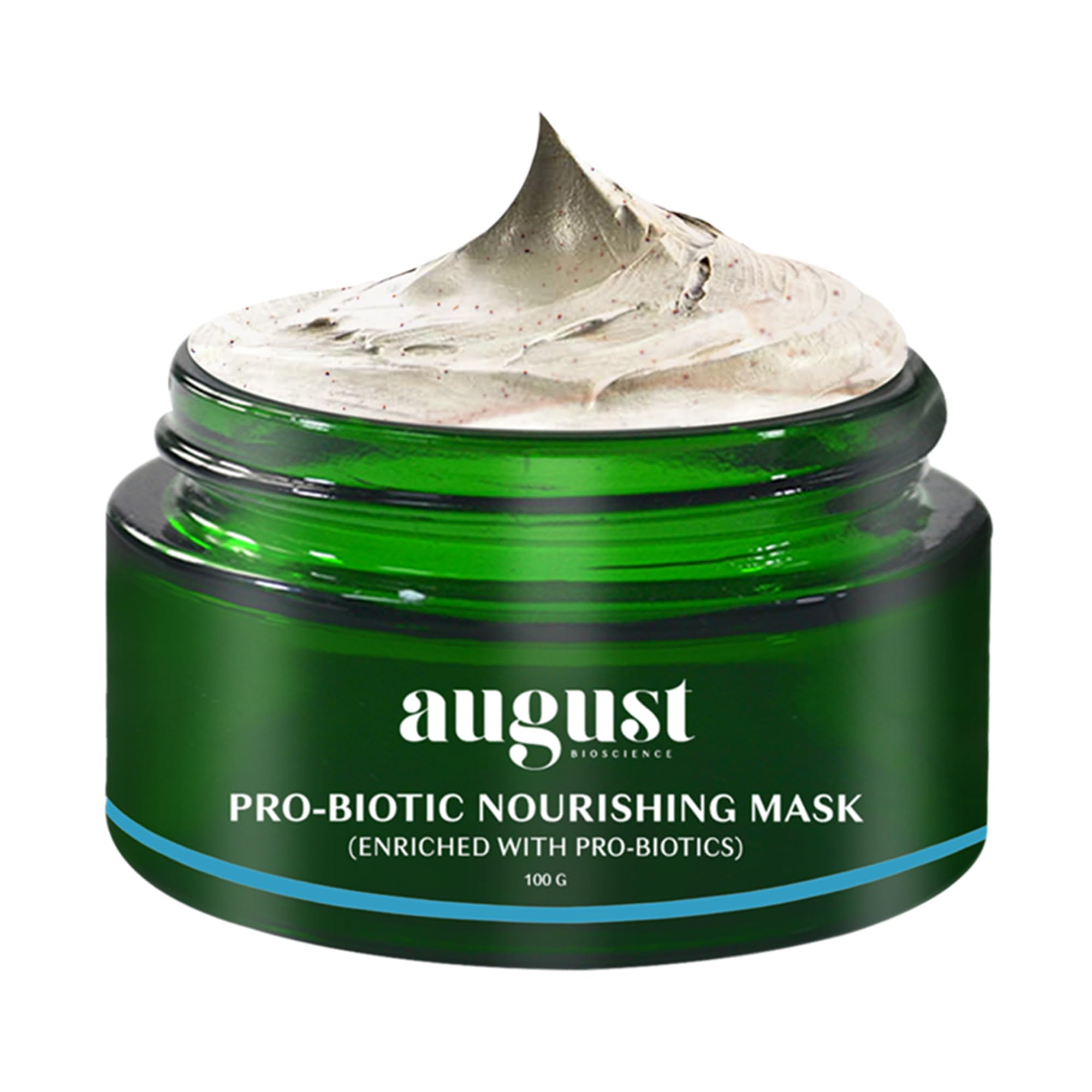 August Bioscience Pro-Biotic Clay Mask | infused with Helianthus Annuus Seed Oil and Shea Butter | 100 g