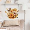 Painted Sunflower Flowers Butterfly Bedroom Living Room Home Background Decorative Wall Stickers